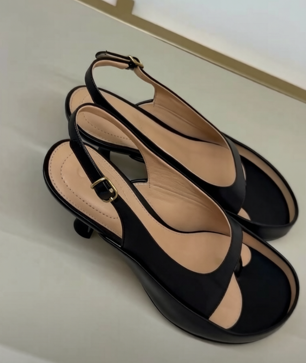 Clear Strap Heel - 여름 캐주얼 스타일 여성용 thong 샌들