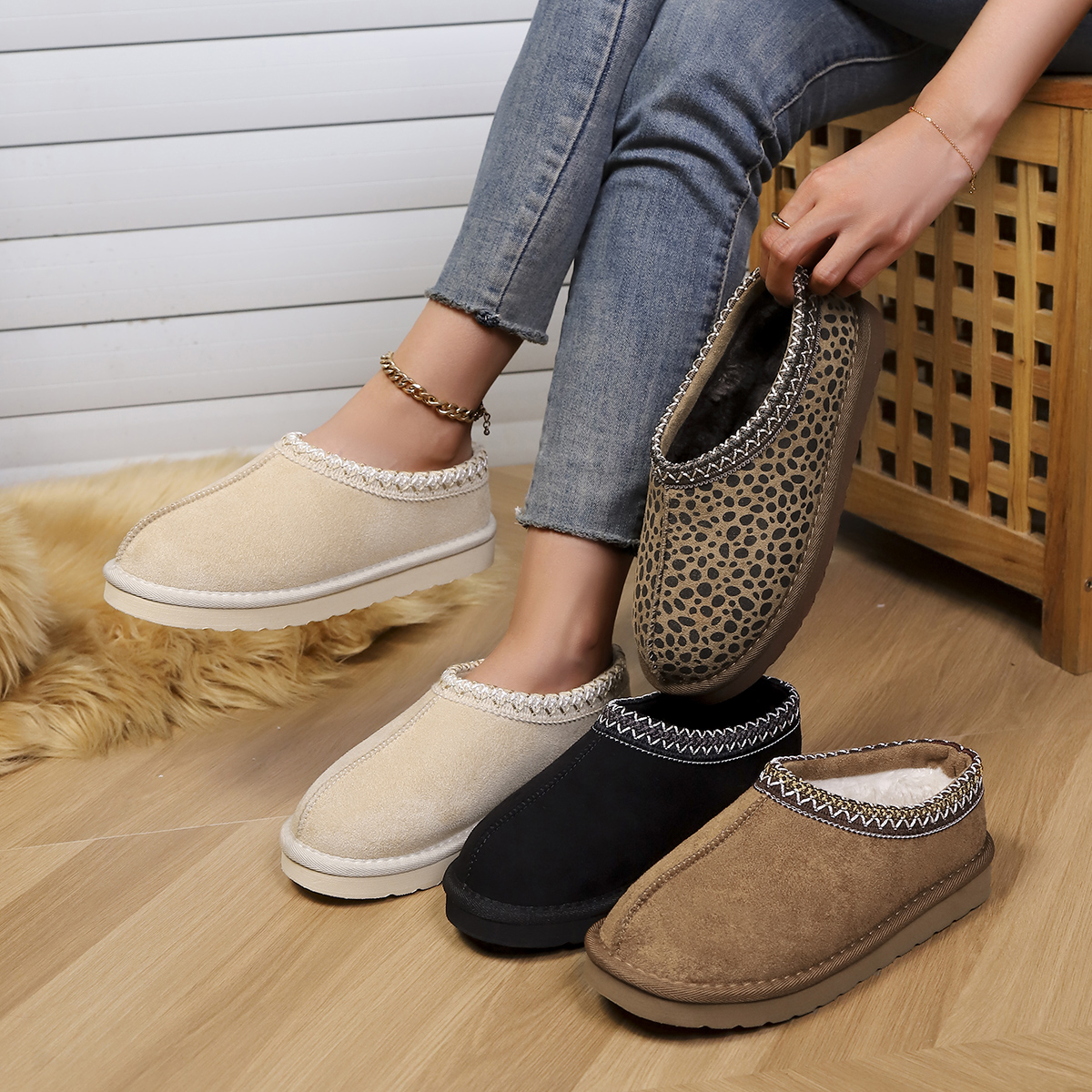 Women'S Shoes Non Slip - 패션 따뜻한 논슬립 여성용 스웨이드 스노우
