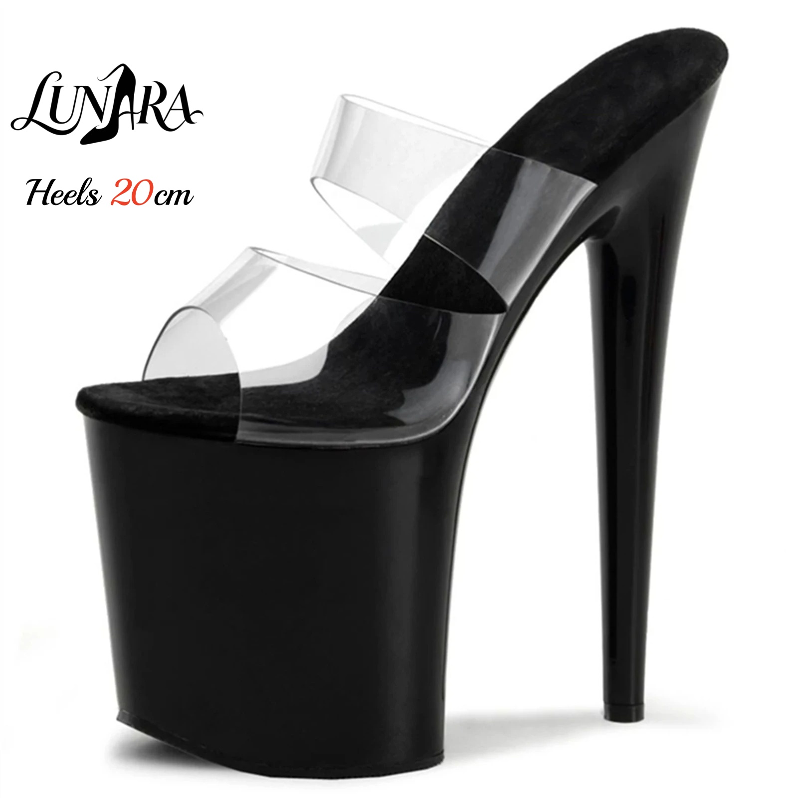 Clear Strap Heel - 20cm 투명 PVC 스트랩 울트라 하이