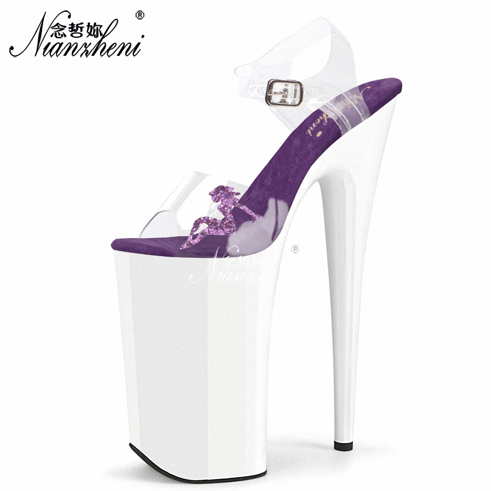 Clear Strap Heel - 이국적인 26cm 10인치 투명 PVC 플랫폼