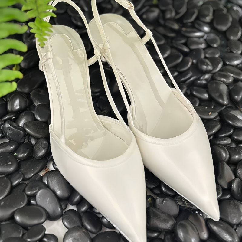 Ankle Strap Heels - 여성용 발목 스트랩 슈즈, 포인티드 토