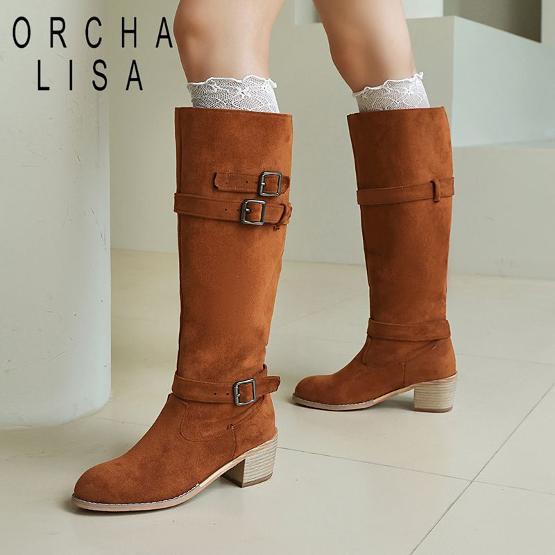 Women'S Shoes Extended Sizes - 오르차 리사 2025 레트로 여성 니하이