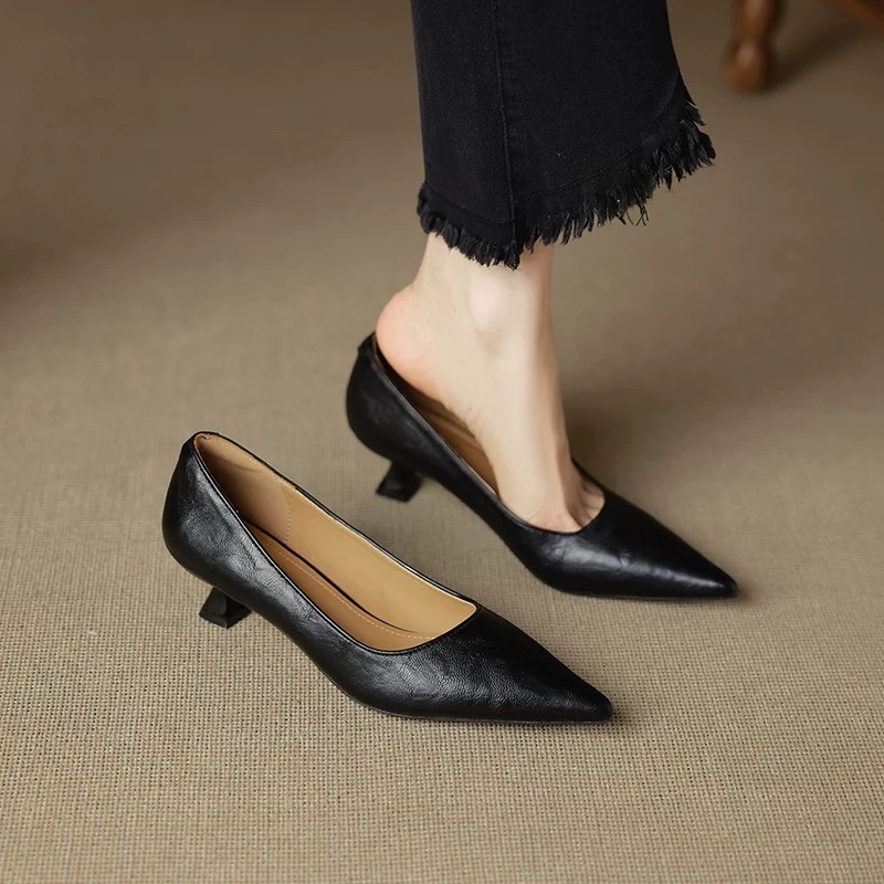 Women'S Shoes Non Slip - 심플 스틸레토 싱글 슈즈 가을 패션