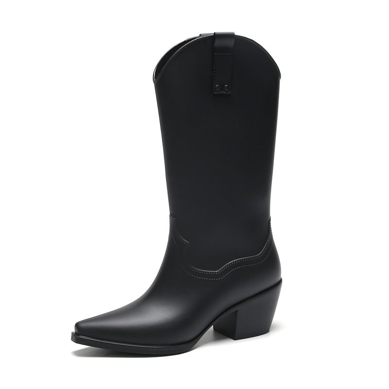 Women'S Shoes Neuropathy - 여성용 롱 레인 부츠, H 블랙