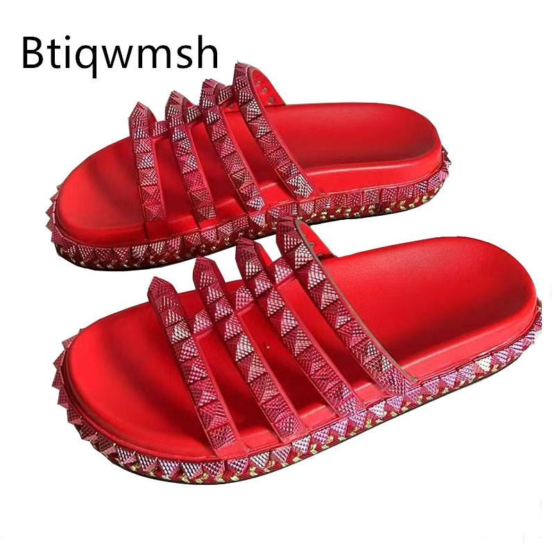 Women'S Shoes Red Bottoms - 레드 리벳 스터드 검투사 샌들 여성