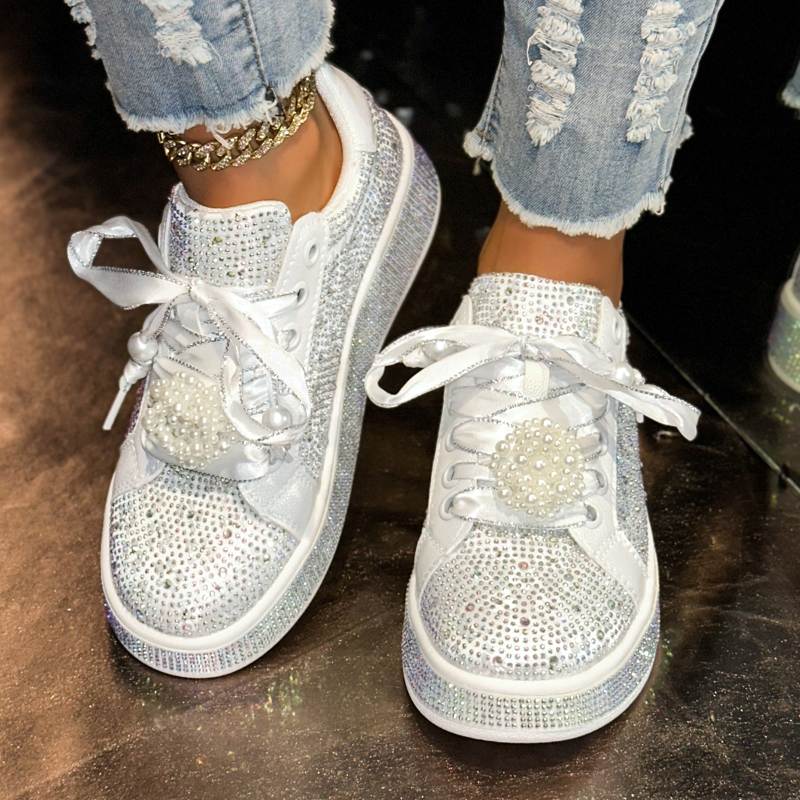 Women Shoes Tennis - 여성용 플랫폼 신발 샤인 캐주얼 야외