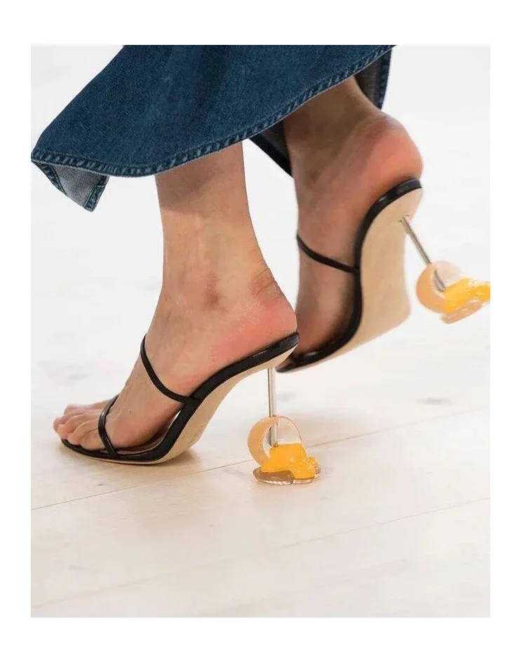 여름 스트랩 샌들 오픈 발가락 하이힐 이상한 뒤꿈치 계 - Women'S Shoes Plus Size 리뷰 및 가격