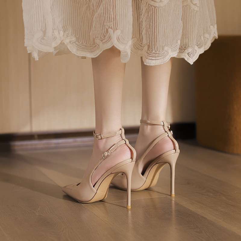 여성용 펌프스, 우아한 포인티드 하이힐 샌들, 섹시한  - Ankle Strap Heels 리뷰 및 가격