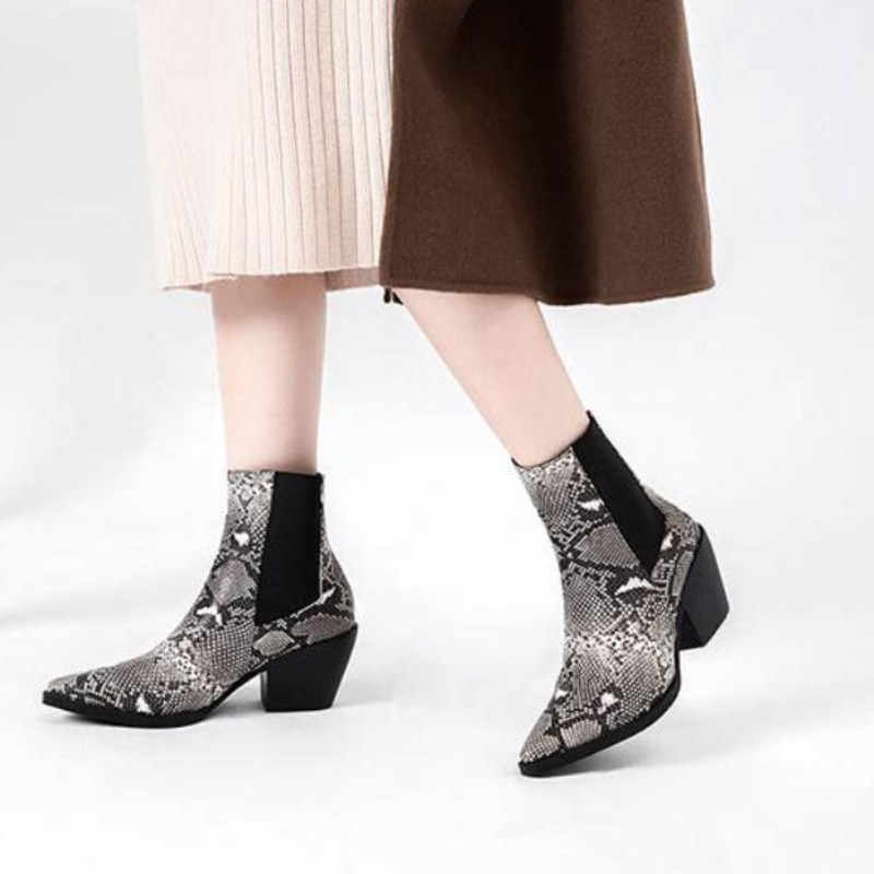 2026 패션 드레스 오피스 슈즈 여성용 화이트 블랙  - Block Heel Ankle Boots 리뷰 및 가격