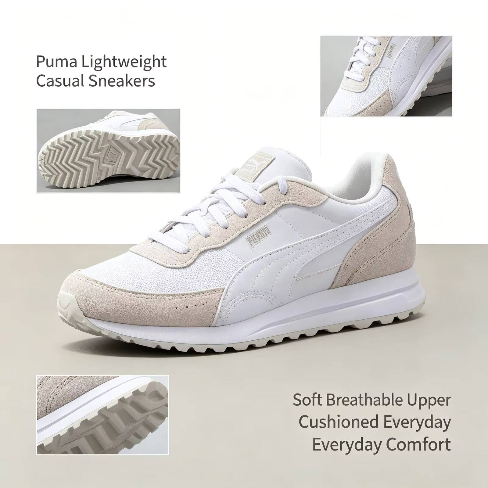 새로운 핫 푸마 화이트 경량 러닝화 메쉬 갑피 스웨이드 - Women Shoes Zoom 리뷰 및 가격