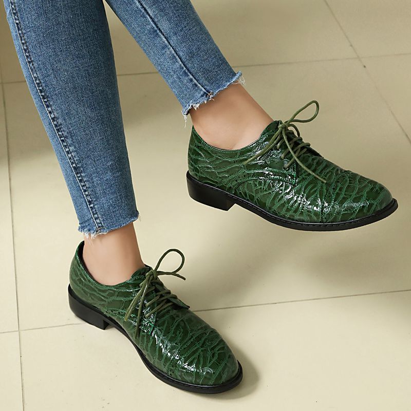 리브 캣 그린 샤이니 여성 펌프스 라운드 토 플랫 힐  - Women'S Shoes Extended Sizes 리뷰 및 가격