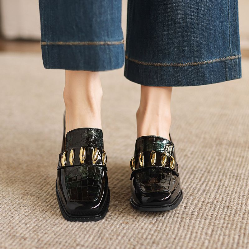 ORCHA LISA 패션 반짝 이는 여성 플랫 스퀘어  - Women'S Shoes Extended Sizes 리뷰 및 가격