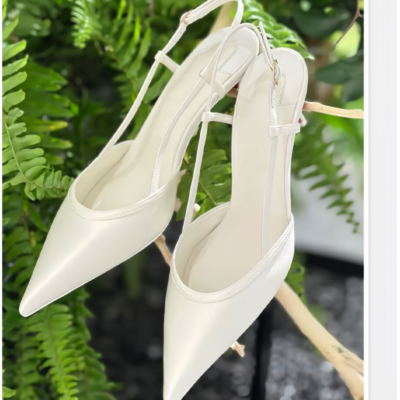 여성용 발목 스트랩 슈즈, 포인티드 토 키튼 힐, 봉제 - Ankle Strap Heels 리뷰 및 가격