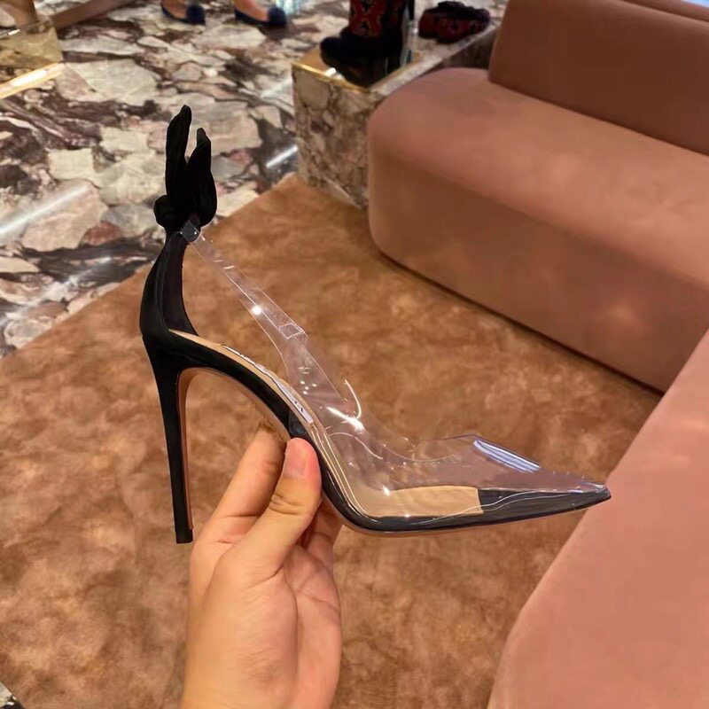 새로운 여름 섹시 토끼 귀 모양의 가는 굽 하이힐, 우 - Clear Strap Heel 리뷰 및 가격