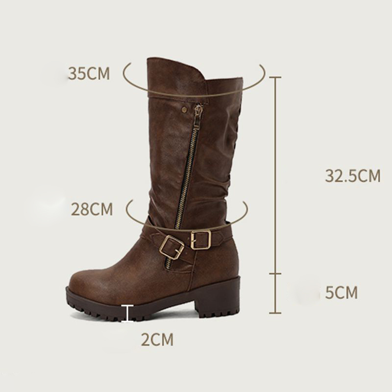 ORCHALISA 레트로 여성용 미드 카프 풋웨어 라운 - Women'S Shoes Extended Sizes 리뷰 및 가격