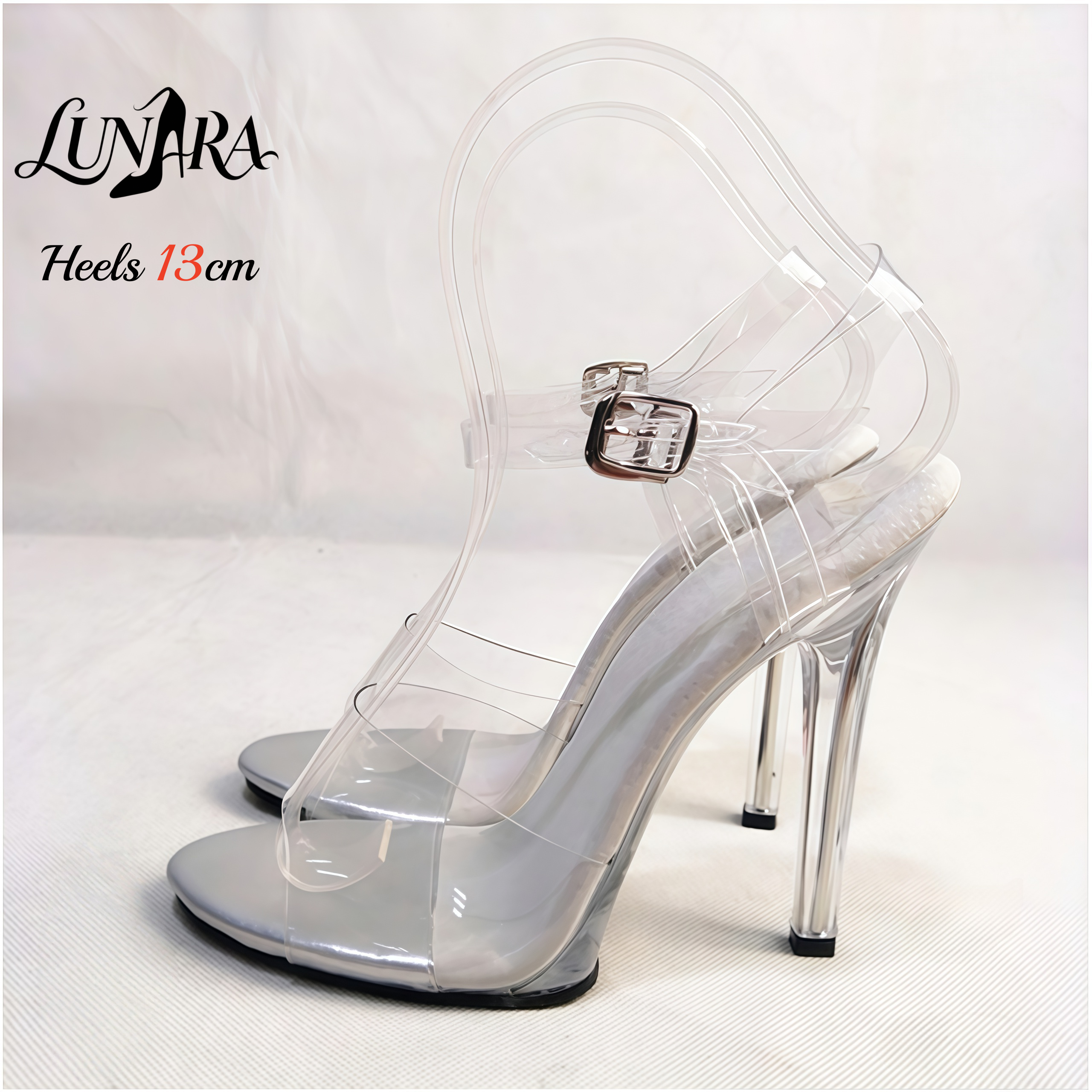 13cm 투명 PVC 하이힐 샌들 실버 PU 토캡 오픈 - Clear Strap Heel 리뷰 및 가격