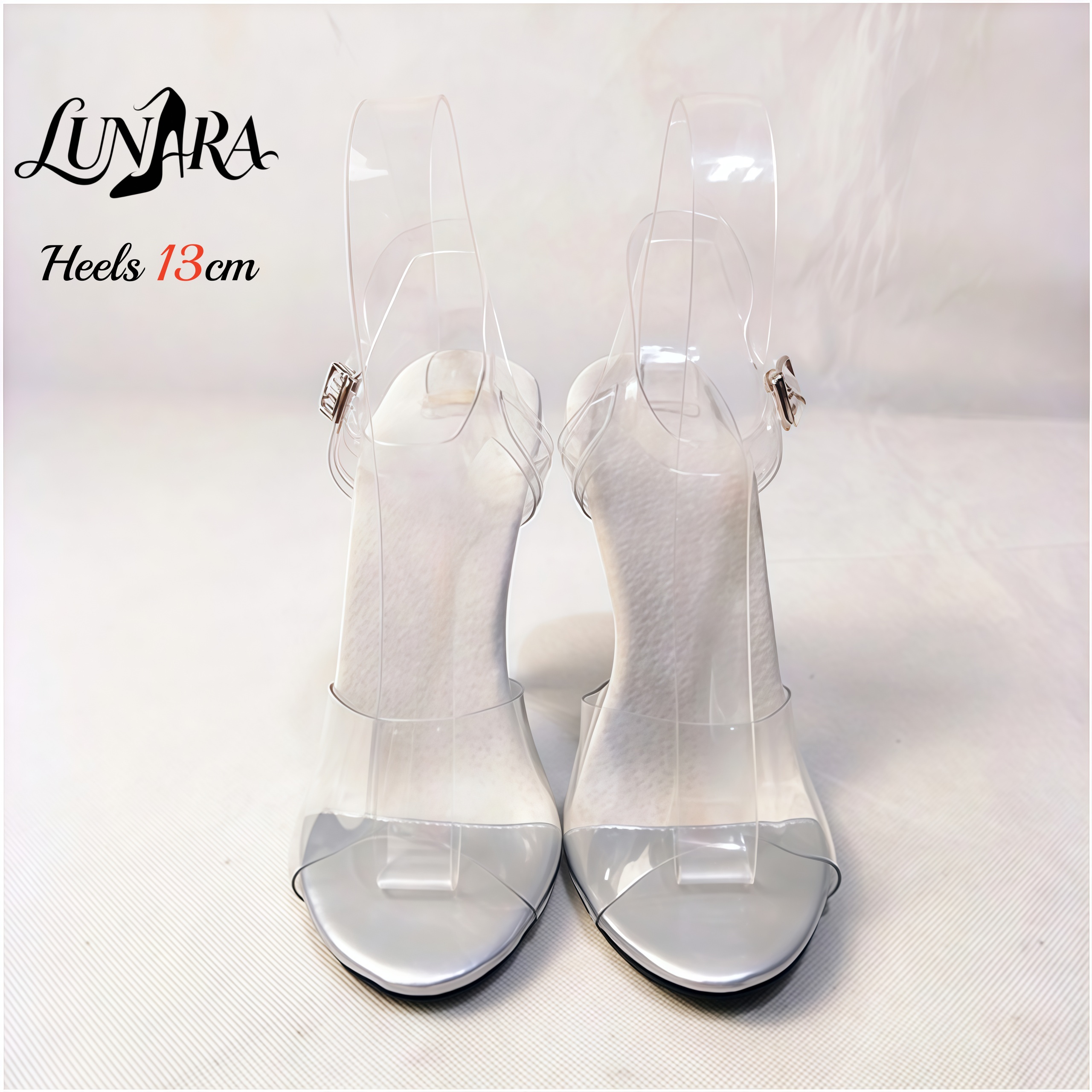 13cm 투명 PVC 하이힐 샌들 실버 PU 토캡 오픈 - Clear Strap Heel 리뷰 및 가격