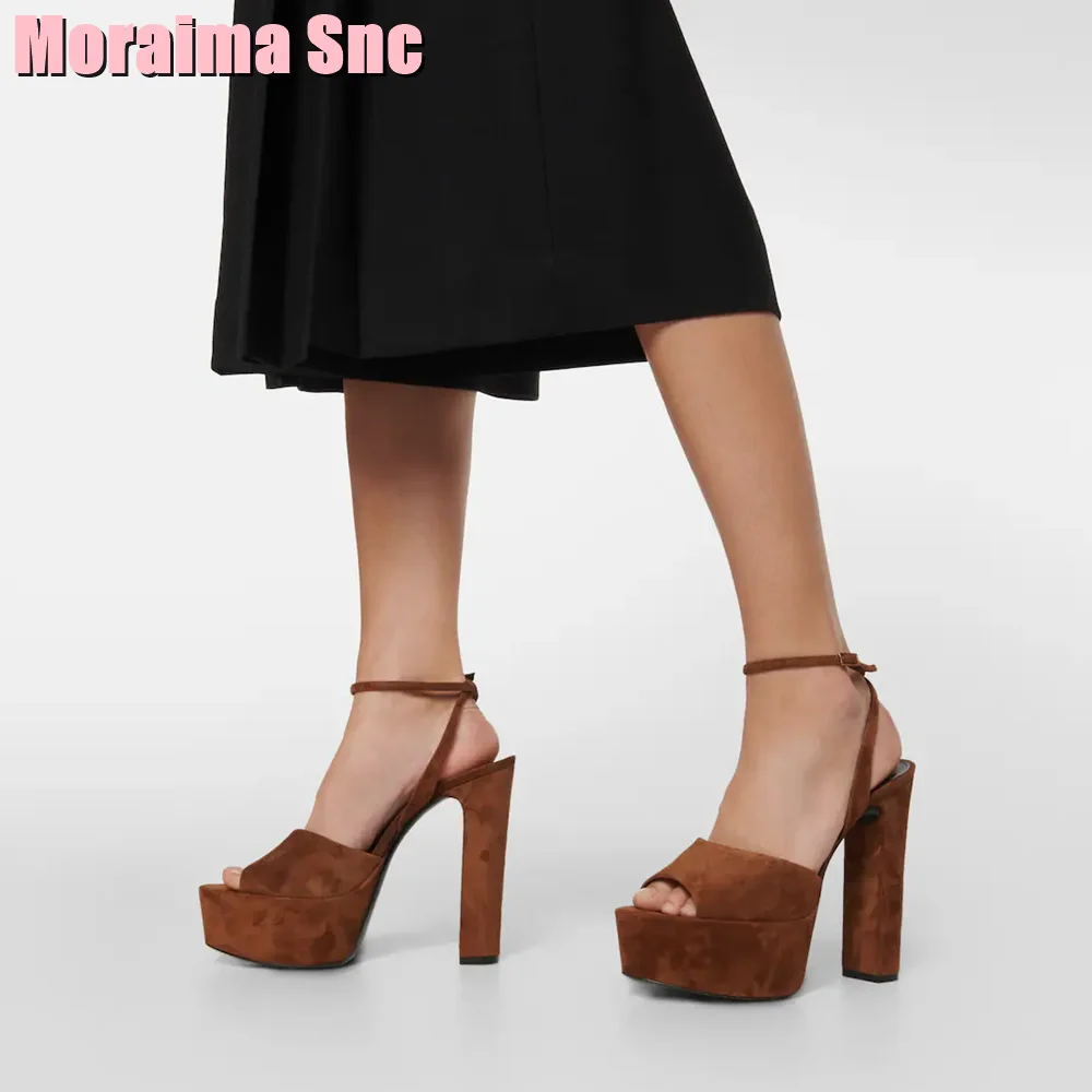 핍 토 플랫폼 특허 가죽 샌들 블록 청키 힐 발목 버클 - Block Heel Ankle Boots 리뷰 및 가격