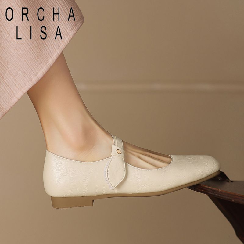 오르차 리사 트렌디 여성 발레리나 플랫 슈즈 블록 토  - Women'S Shoes Extended Sizes 리뷰 및 가격