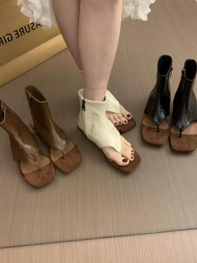 2026 프랑스 레트로 브라운 숏 앵클 부츠 여성 키높 - Women Shoes Boots 리뷰 및 가격