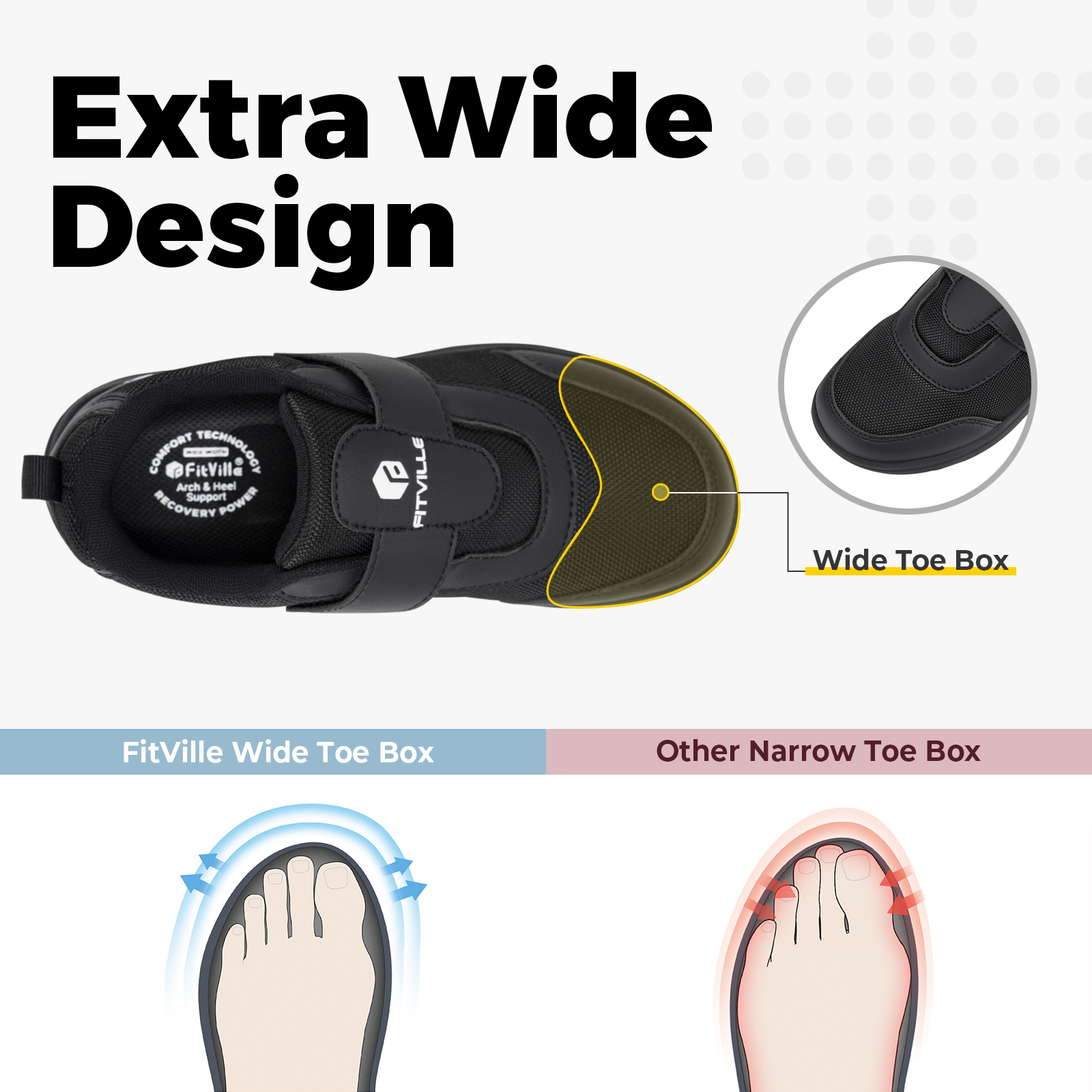 Fitville 넓은 너비 여성 당뇨병 신발, 캐주얼  - Women'S Shoes Neuropathy 리뷰 및 가격