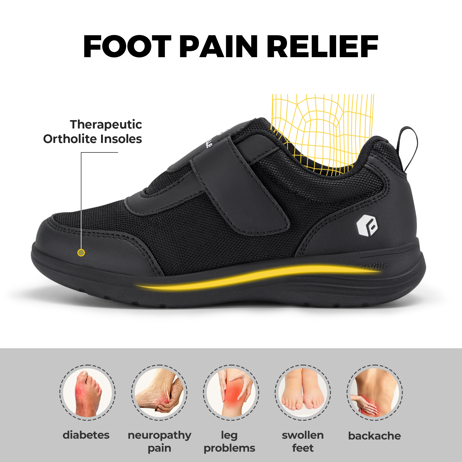 Fitville 넓은 너비 여성 당뇨병 신발, 캐주얼  - Women'S Shoes Neuropathy 리뷰 및 가격
