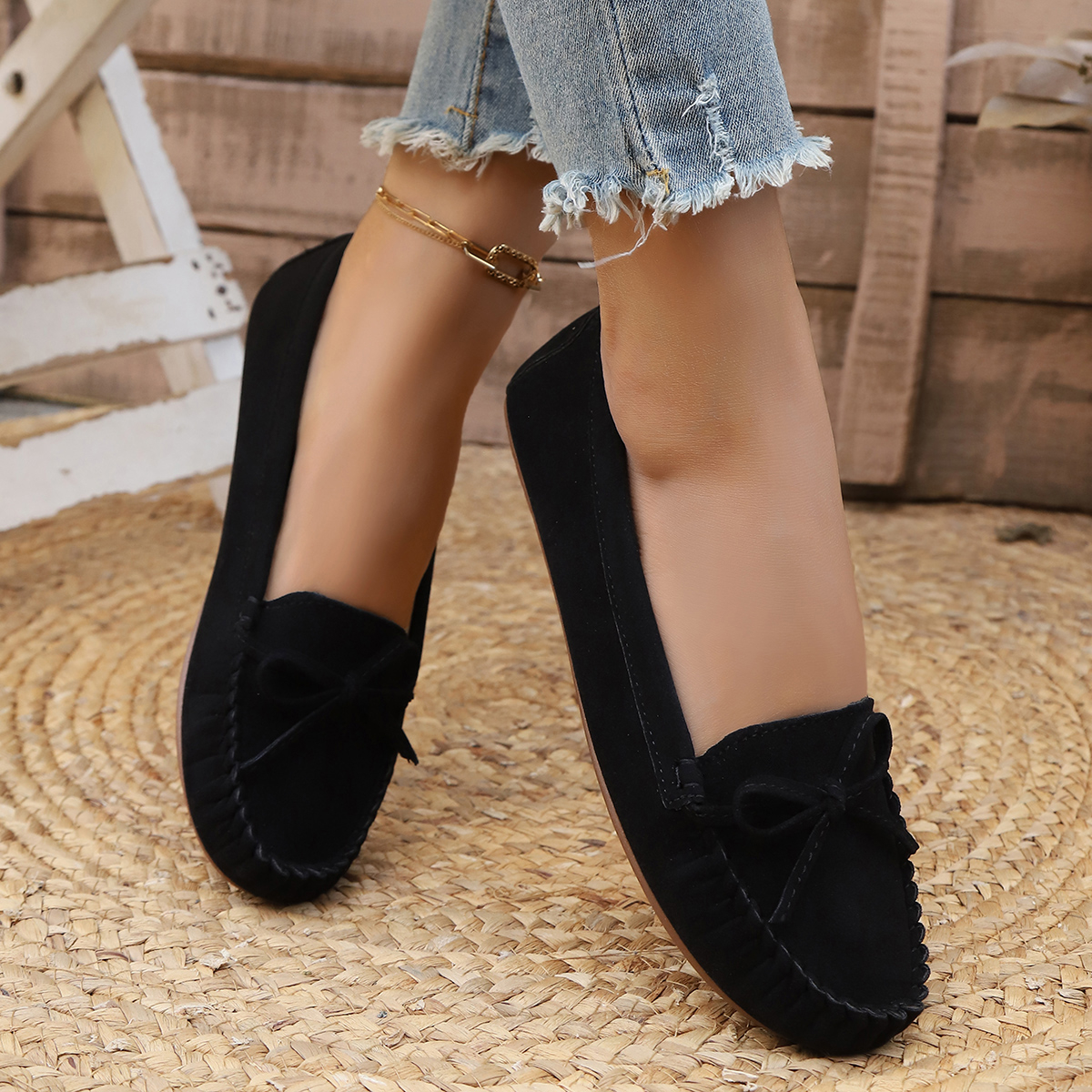 봄과 가을 우아한 라운드 토 섹시한 낮은 굽 캐주얼 신 - Women'S Shoes Plus Size 리뷰 및 가격