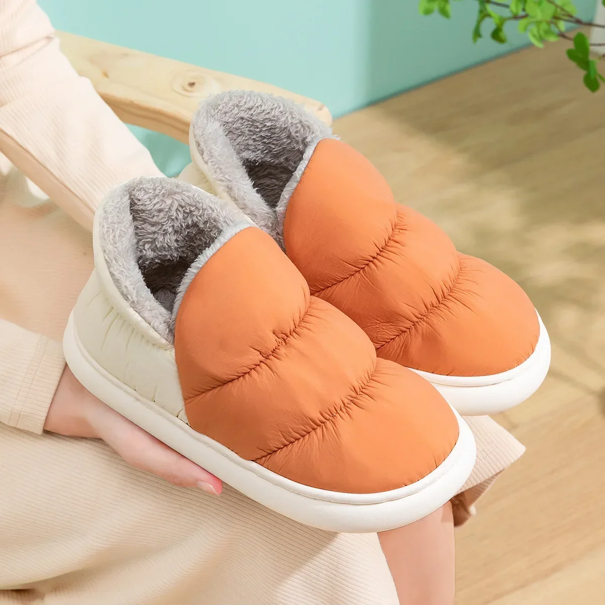 여성 남성 슬리퍼 겨울 다운 천 방수 실내 실외 따뜻한 - Women'S Shoes For Fall 리뷰 및 가격