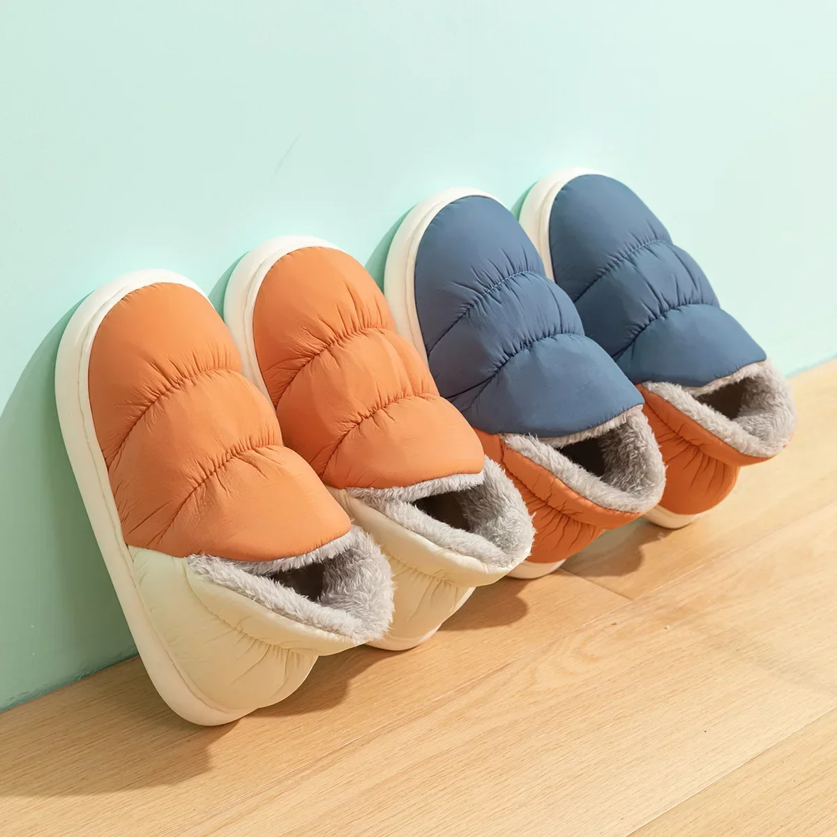 여성 남성 슬리퍼 겨울 다운 천 방수 실내 실외 따뜻한 - Women'S Shoes For Fall 리뷰 및 가격