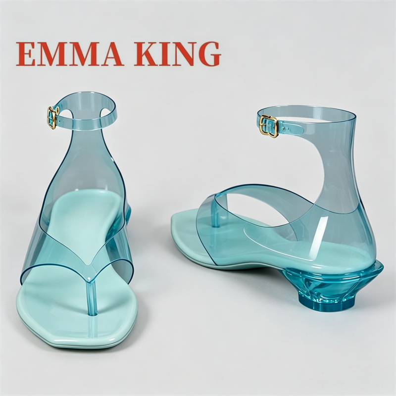 여성용 끈 젤리 샌들,2026 새로운 투명 PVC 샌들 - Ankle Strap Heels 리뷰 및 가격