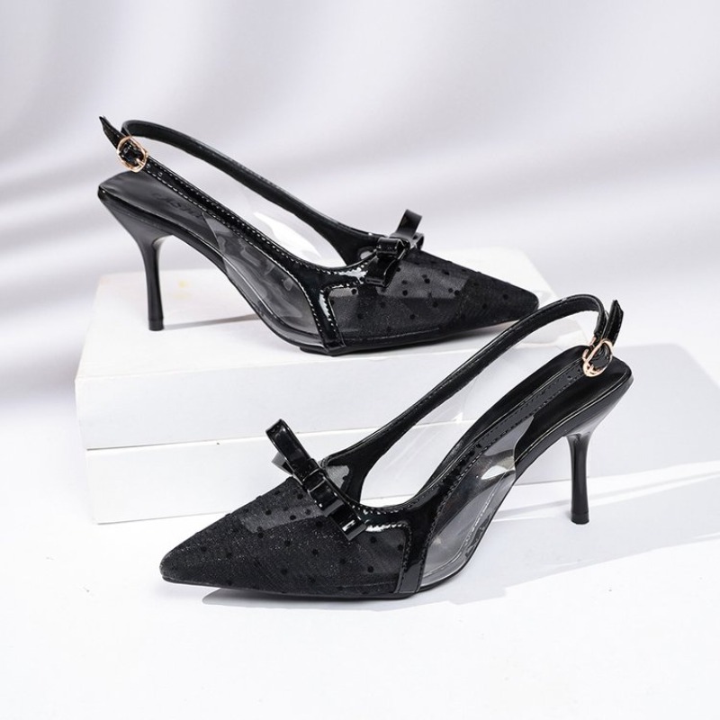여성용 슬링백 펌프스 포인티드 토 하이힐 투명 패널 메 - Clear Strap Heel 리뷰 및 가격