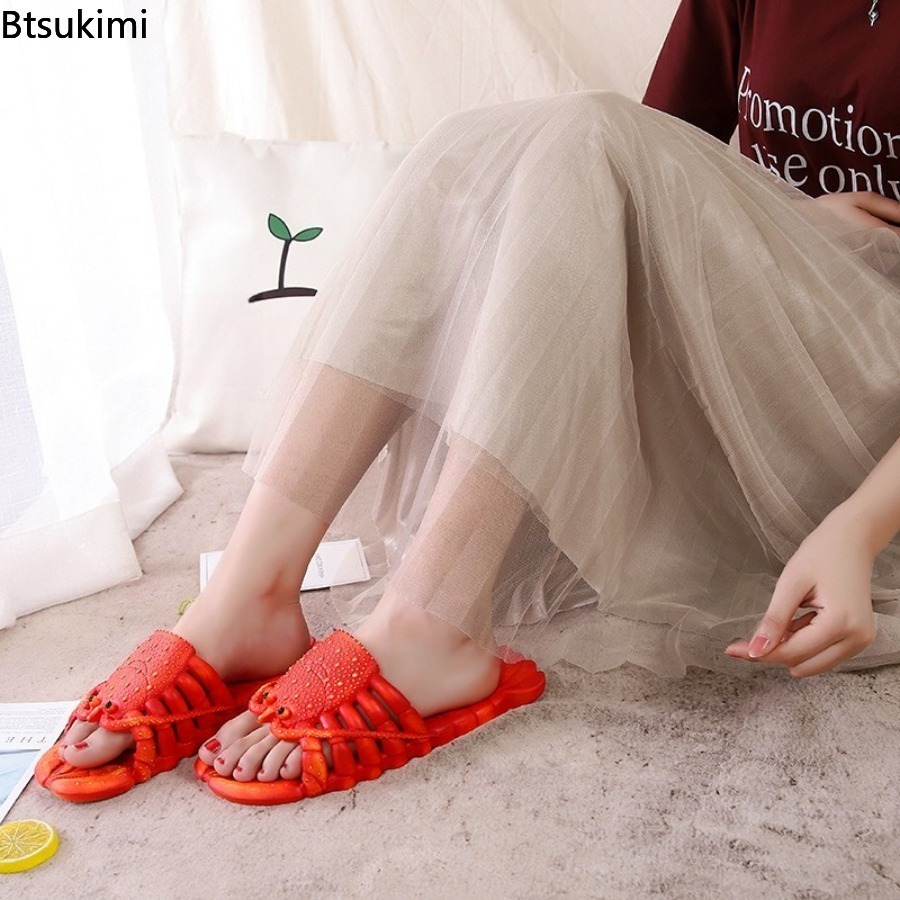 새로운 2026 여름 재미있는 만화 랍스터 슬리퍼 PV - Women'S Shoes Non Slip 리뷰 및 가격