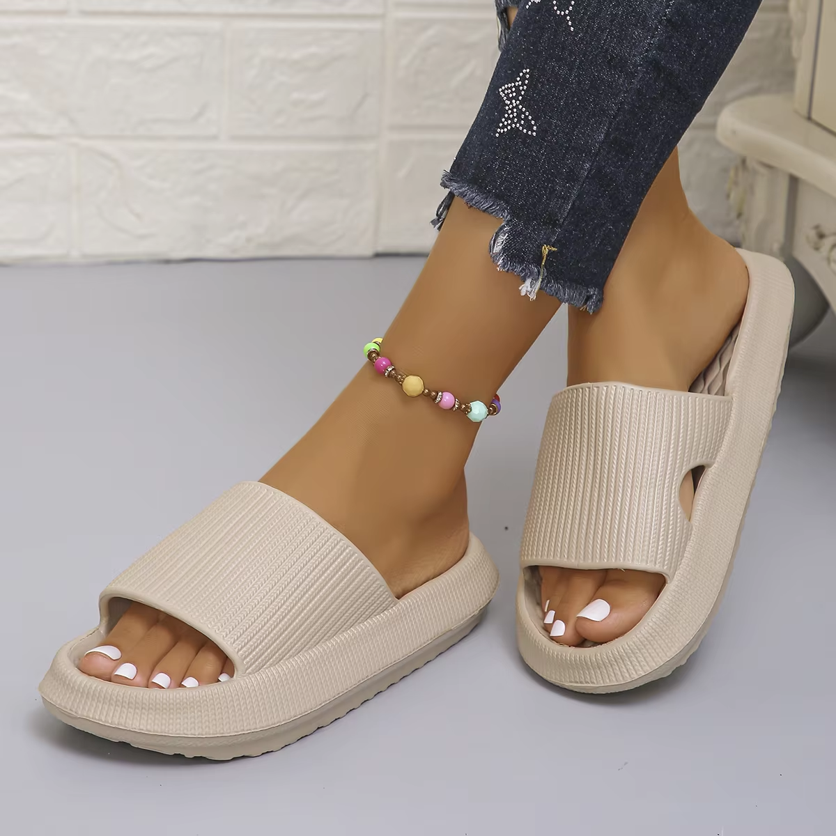 두꺼운 바닥 클라우드 슬리퍼 여성용 소프트 솔 에바 실 - Women'S Shoes Non Slip 리뷰 및 가격