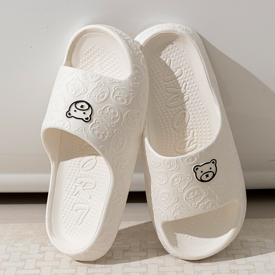 인쇄 귀여운 곰 여성 슬리퍼 여름 실내 부드러운 만화  - Women'S Shoes Neuropathy 리뷰 및 가격