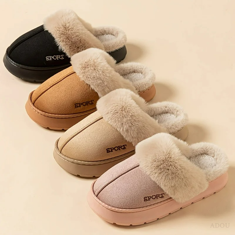 겨울용 따뜻한 스포츠 털 슬리퍼 여성용 두꺼운 밑창 미 - Women'S Shoes Non Slip 리뷰 및 가격