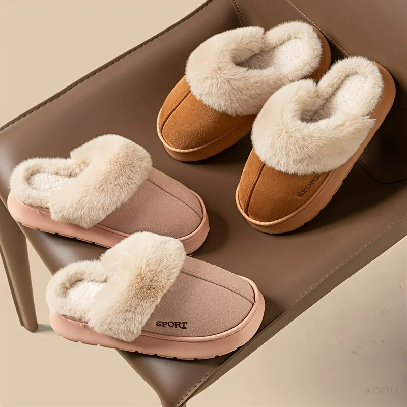 겨울용 따뜻한 스포츠 털 슬리퍼 여성용 두꺼운 밑창 미 - Women'S Shoes Non Slip 리뷰 및 가격