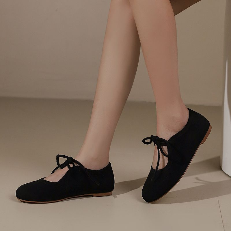오르차 리사 패션 플록 스웨이드 여성 플랫 라운드 토  - Women'S Shoes Extended Sizes 리뷰 및 가격