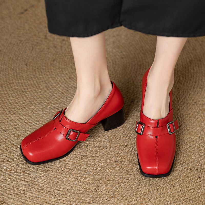Girseaby 빈티지 여성 펌프 스퀘어 발가락 블록  - Women'S Shoes Plus Size 리뷰 및 가격