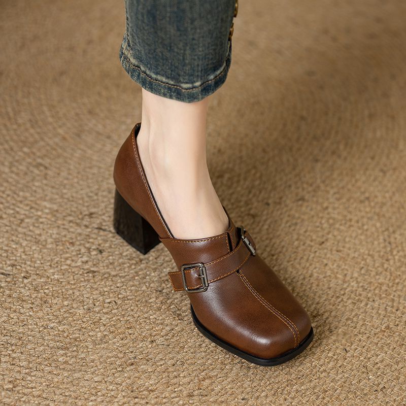 Girseaby 빈티지 여성 펌프 스퀘어 발가락 블록  - Women'S Shoes Plus Size 리뷰 및 가격